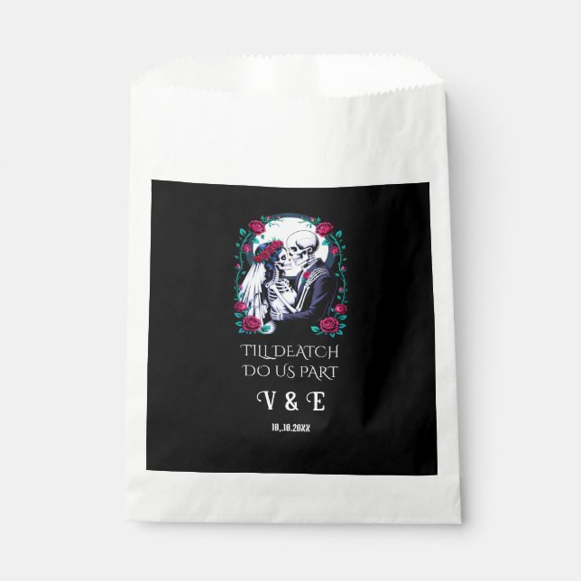 Sachets En Papier Jusqu'à la mort Faisons-nous partie Mariage des sq (Devant)