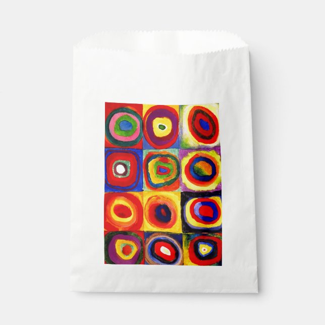Sachets En Papier Kandinsky Farbstudie Cercles Carré Quadrate Art (Devant)