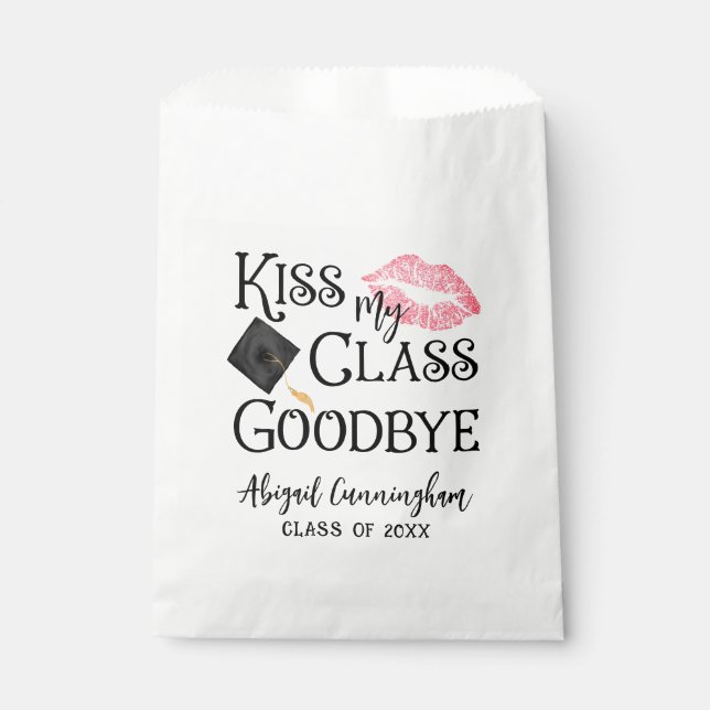 Sachets En Papier Kiss My Class Goodbye Funny Gradualize (Devant)