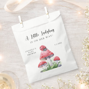 Sachets En Papier La coccinelle aquarelle est en route ! shower bébé