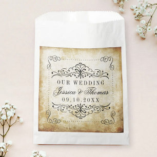Sachets En Papier La collection de mariage vintage fleurie et ornée