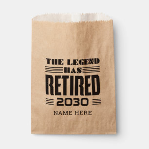 Sachets En Papier La Légende A Retraité Grand-Père Parti De La Retra