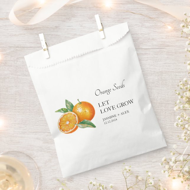 Sachets En Papier Laisser grandir l'amour | Sac Favour Mariage Des G (Coupé)