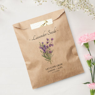 Sachets En Papier Laisser l'amour grandir l Lavender semences mariag