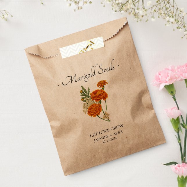 Sachets En Papier Laisser l'amour grandir le Mariage de semences Mar (Scellé)