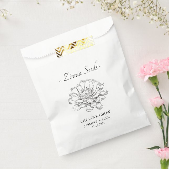 Sachets En Papier Laisser l'amour grandir le Mariage de semences Zin (Scellé)