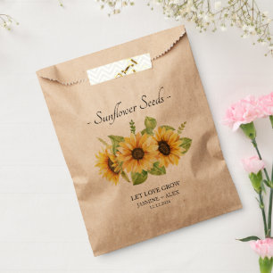 Sachets En Papier Laisser l'amour grandir le tournesol graines de ma
