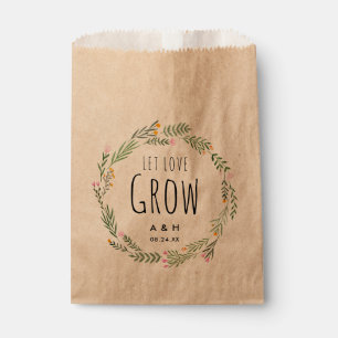 Sachets En Papier Laisser l'amour grandir Mariage semence Favor paqu
