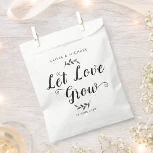 Sachets En Papier Laisser l'amour grandir Mariage semence Packet Bot