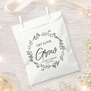 Sachets En Papier laisser l'amour grandir noir&blanc botanique maria