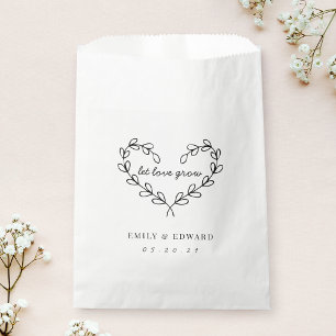 Sachets En Papier Laisser l'amour pousser les graines de fleurs Mari