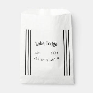 Sachets En Papier Lake house et. Date année coordonnées personnalisé
