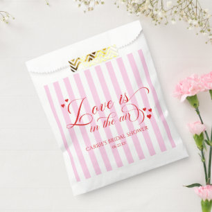 Sachets En Papier L'amour est dans l'air Cœurs roses rouges Enterrem