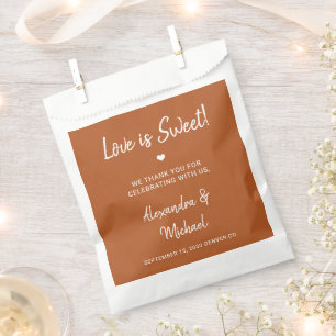 Sachets En Papier L'amour est doux mariage en terre cuite moderne