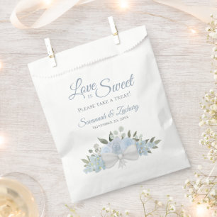 Sachets En Papier L'amour est doux Prenez soin Dusty Blue Floral Mar