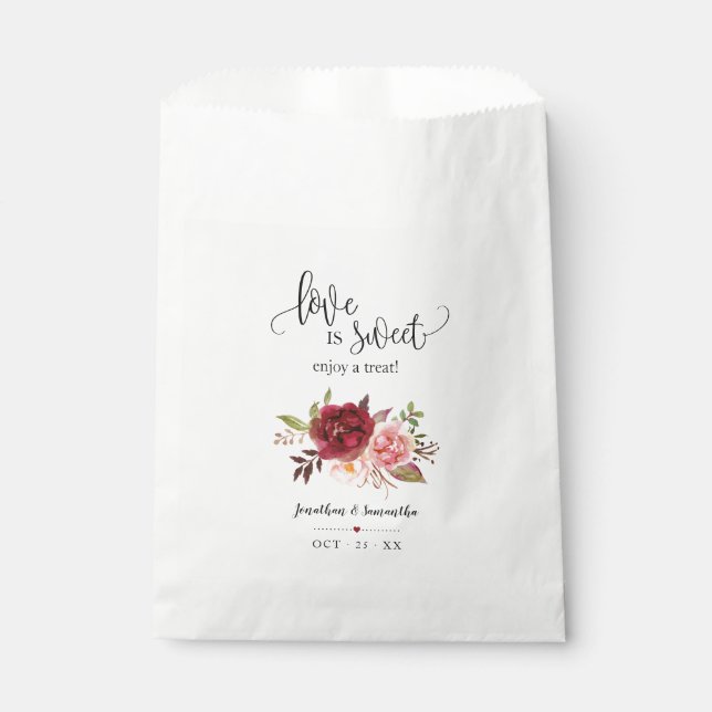 Sachets En Papier L'amour est doux profiter d'un régal marsala maria (Devant)