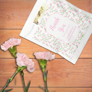 Sachets En Papier L'amour est en fleurs Fête de mariage rose floral