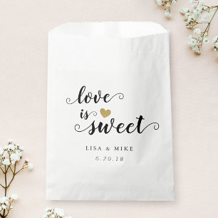 Sachets En Papier L'amour est Fête des mariées Mariage douce