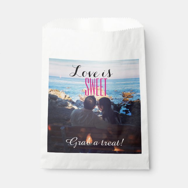 Sachets En Papier L'amour est le sac de traitement sucré (Devant)