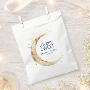 Sachets En Papier L'amour est Mariage de lune d'or céleste douce
