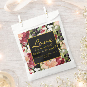 Sachets En Papier L'amour est sucré Prenez un traitement Black Gold 