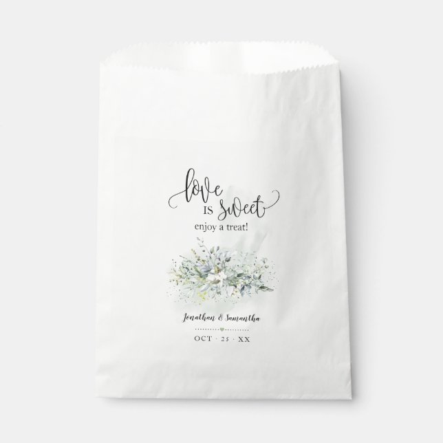 Sachets En Papier L'amour est sucré profiter d'un régal Eucalyptus s (Devant)