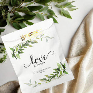 Sachets En Papier L'amour est une verdure douce de mariage