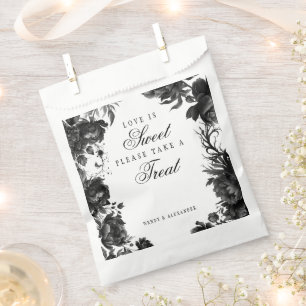 Sachets En Papier L'amour gothique blanc classique est Mariage doux