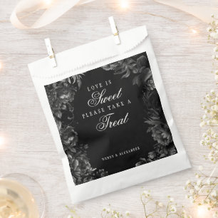 Sachets En Papier L'amour gothique noir classique est Mariage doux