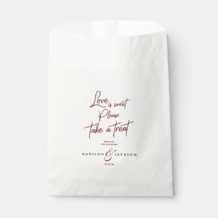 Sachets En Papier L'amour Mariage de Bourgogne est doux Prenez un gâ