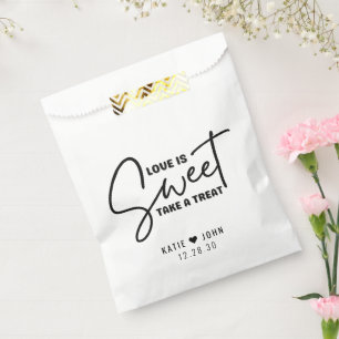 Sachets En Papier L'amour moderne est doux Prenez un Mariage de retr