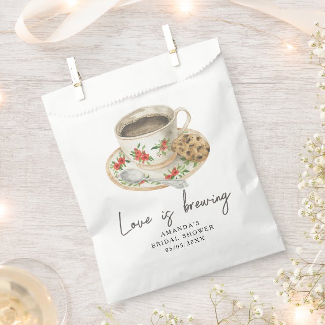 Sachets En Papier L'amour se prépare Mariage Café (Coupé)