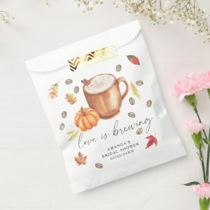 Sachets En Papier L'amour se prépare Mariage de café à la citrouille
