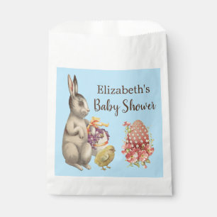 Sachets En Papier Lapin de Pâques lapin et Baby shower bleu poulet