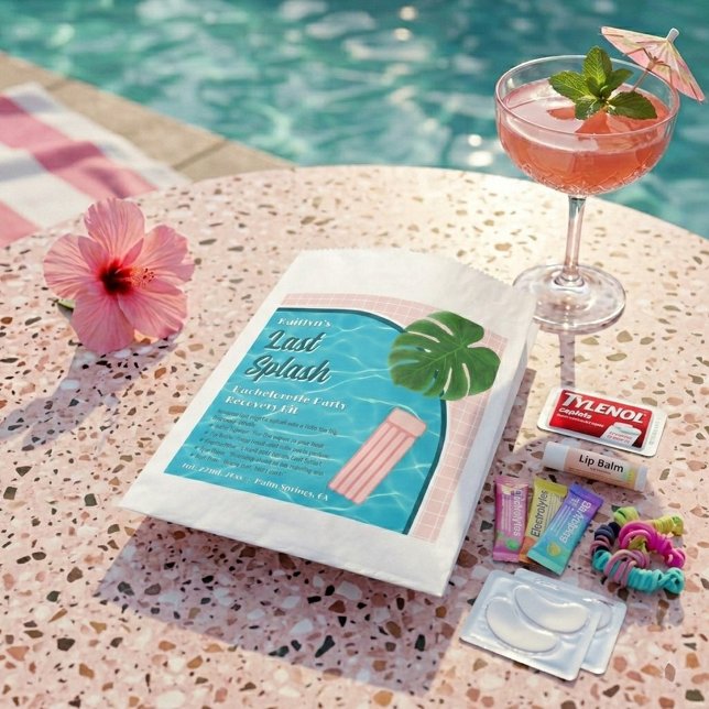 Sachets En Papier Last Splash Bachelorette Weekend Recovery Kit (Créateur téléchargé)