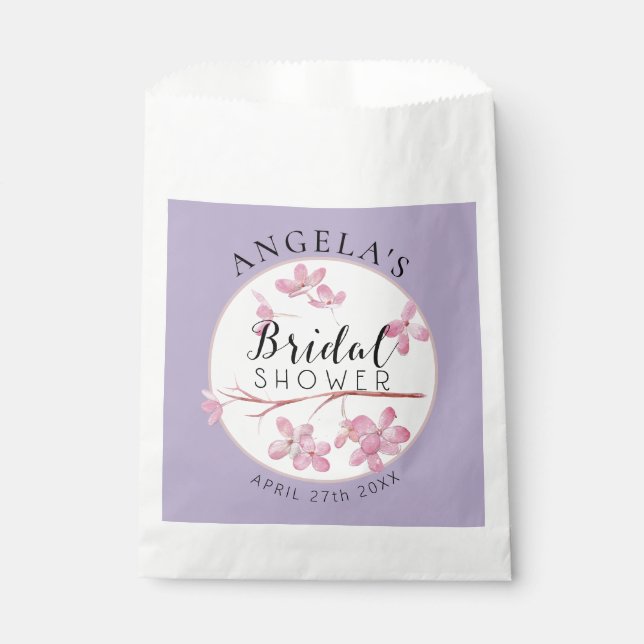 Sachets En Papier Lavande Rose Fleur de Lilas Mariage (Devant)