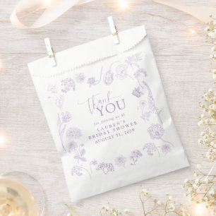 Sachets En Papier Lavande vintage Lilac Merci Floral Douche