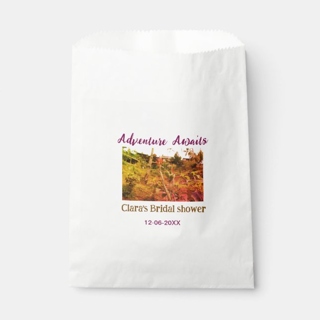 Sachets En Papier L'aventure des rizières attend le nom d'enterremen (Devant)
