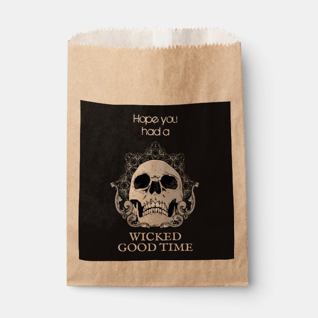 Sachets En Papier Le bon temps Wicked Halloween Crâne traitement (Devant)