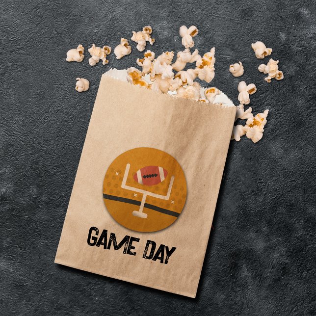 Sachets En Papier Le football se lève Super Fan (Football Uprights paper favor bags)