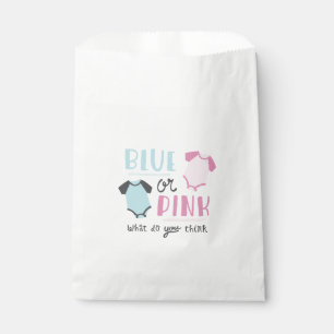 Sachets En Papier Le genre bleu ou rose de bébé indiquent la douch