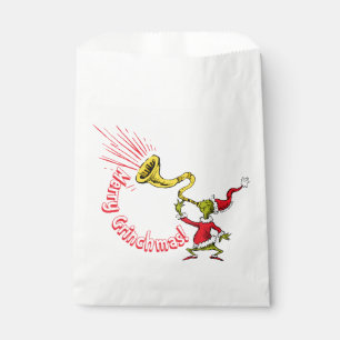 Sachets En Papier Le Grinch sonnant de la corne joyeuse de Grinchmas