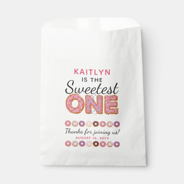 Sachets En Papier LE MEILLEUR DES beignets glacés rose Bébé Premier  (Devant)