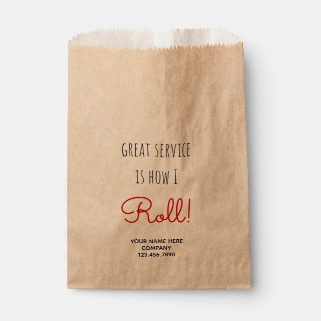 Sachets En Papier Le meilleur service d'affaires est la façon dont j (Devant)