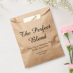 Sachets En Papier le mélange parfait, mariage merci minimaliste