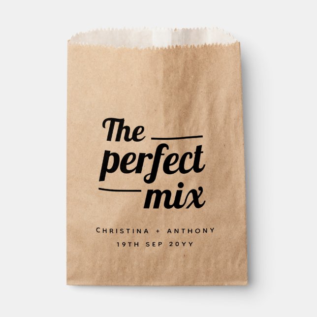 Sachets En Papier Le Sac De Faveur Mariage De Mélange Parfait (Devant)