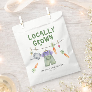 Sachets En Papier Légumes cultivés localement shower bébé aquarelle 