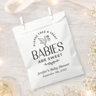 Sachets En Papier Les Bébés Sont Sucré Baby shower Stork Garçon Ou F
