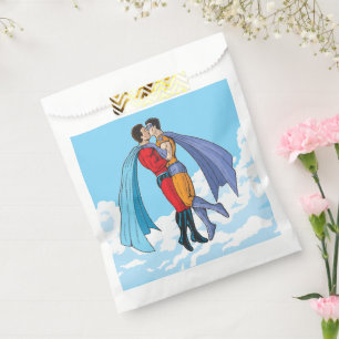 Sachets En Papier Les personnages de Slipperyjoe's deux super-héros 