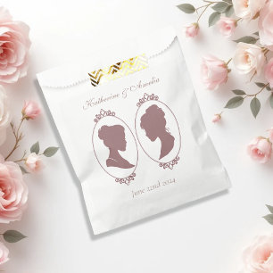 Sachets En Papier Lesbiennes Mariées Regency Fleurs roses